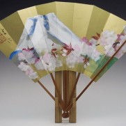 飾り扇子（カワホリ）富士山と桜