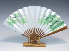 平骨夏扇子(女性用)本銀地 青紅葉 手描き2 | 京都扇子の山武 平骨夏扇子(女性用)本銀地 青紅葉 手描き2 | 京都扇子の山武