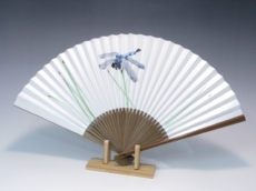 小川翠村　とんぼ 図　扇　宮脇売扇庵　蜻蛉　トンボ 小川翠村 とんぼ 図 扇 宮脇売扇庵 蜻蛉 トンボ