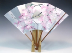Amazon.co.jp: 飾り扇 1 京扇子 扇子立て付き 山武扇舗 花柄 桜