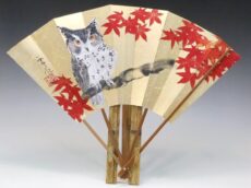 金色の獅子彫刻扇子 金色の獅子彫刻扇子